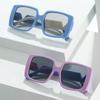 22 Temperament Large Size Square Small Fragrant Sunglasses, Mandarin Duck Legs Contrasting Sunglasses