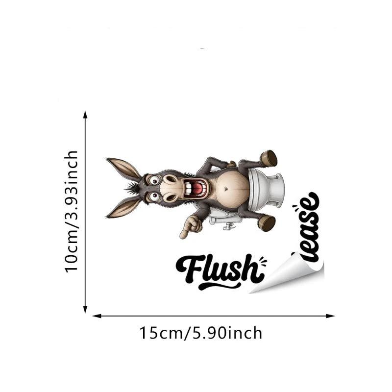 Cartoon Self-Adhesive Toilet Sticker Pvc Decoration Wall Sticker Funny Waterproof Bathroom Decal Home Decor
