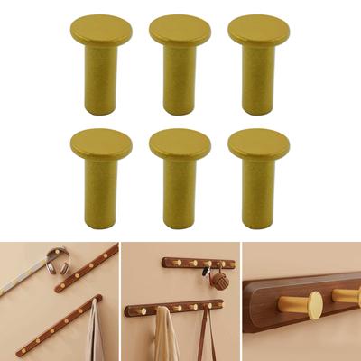 Paquete de 6 prácticos soportes para toallas, prácticos colgadores de pared con cabezal redondo para diversas necesidades de colgado.