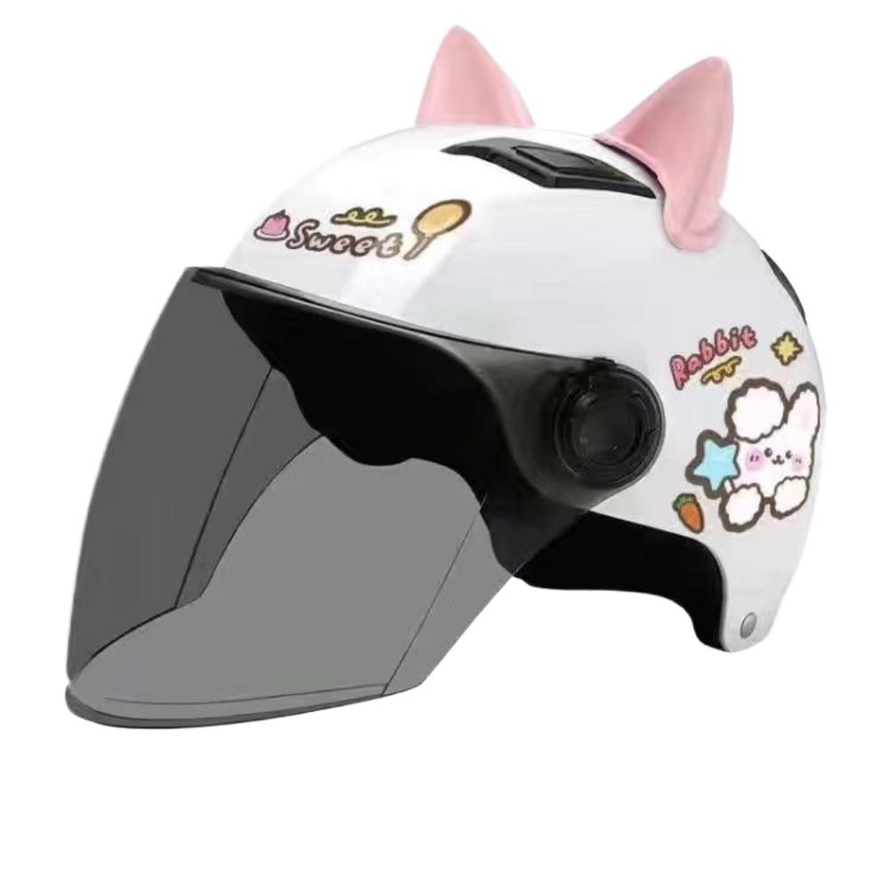 Cat Ears Electric Car Helmet Men and Women Half Helmet