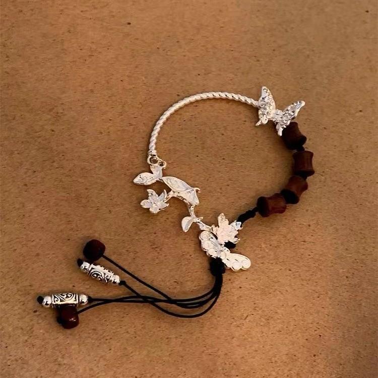 Pendant Butterfly Exotic Bracelet Handwoven From Alloy With Ethnic Flair Women For