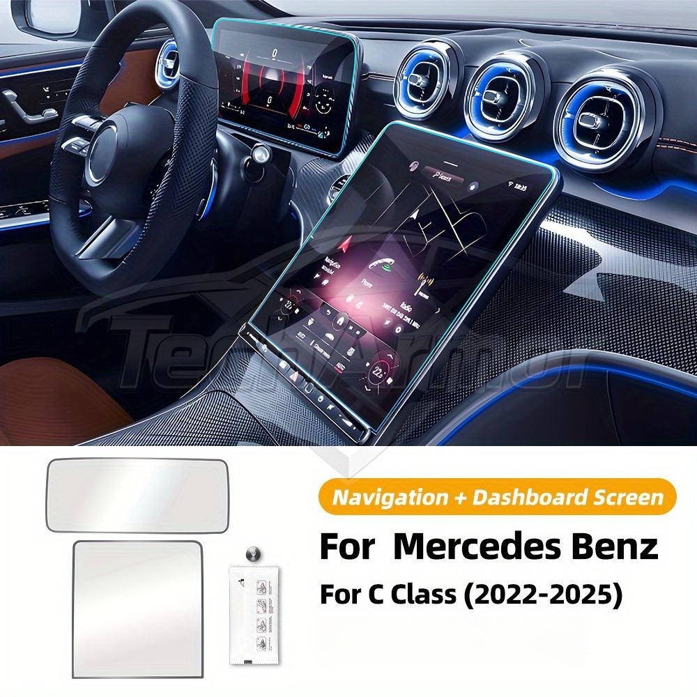 Car Tempered Glass Protective Film For Mercedes-Benz C-Class Auto GPS Navigation Dashboard Screen Protector Interior Accessories