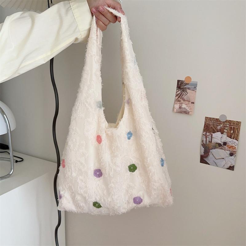 Lace flower dopamine vest underarm bag Korean version cosmetic bag shopping large capacity shoulder bag