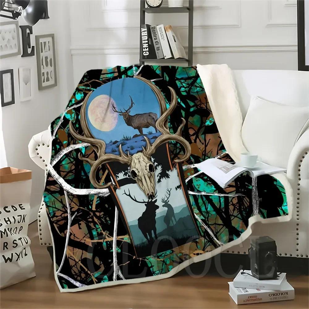 Thicken Blanket Wild Boar Hunting Pig Printed Throw Blankets for Beds Plush Fluffy Teenager Home Decoration Beddings Adult Quilt