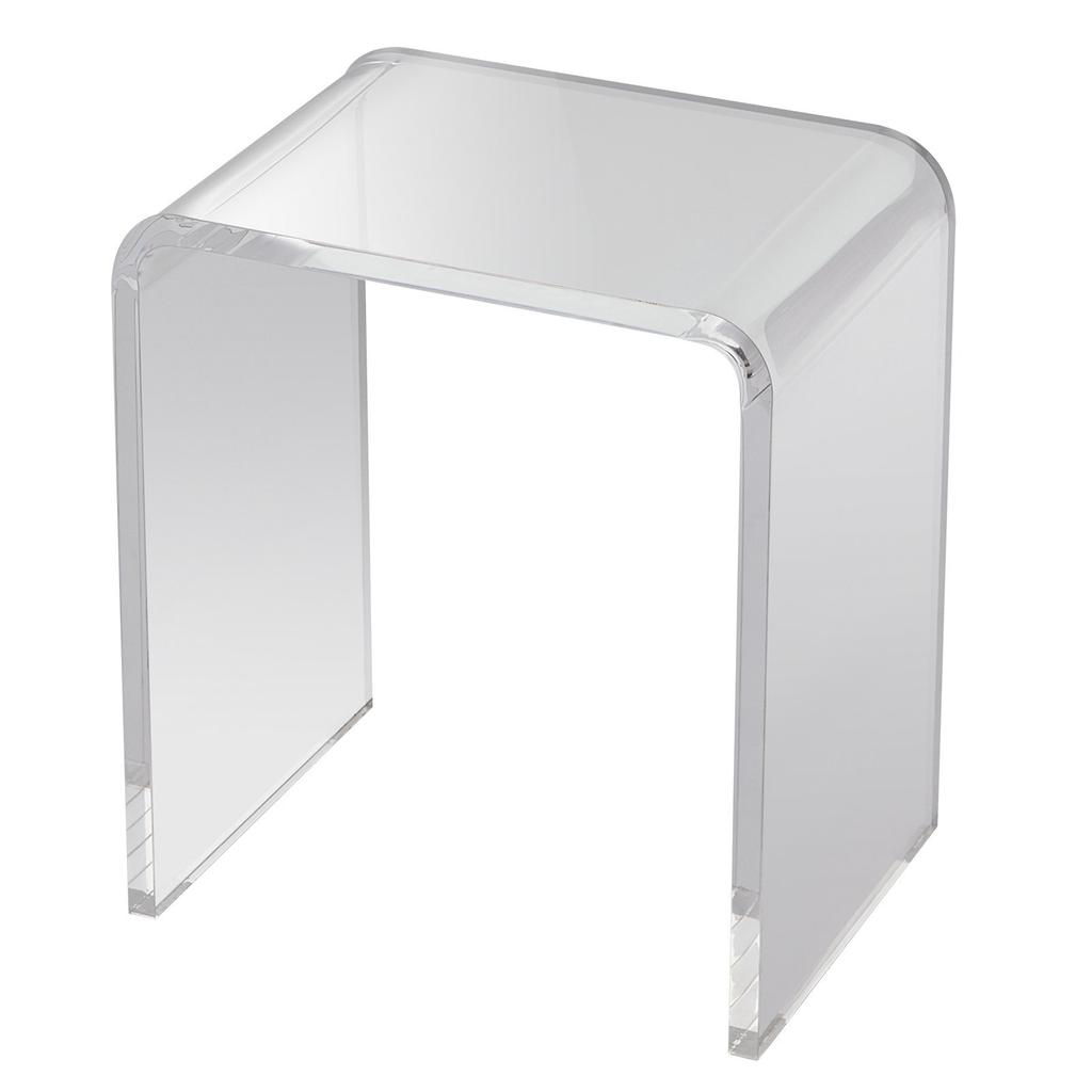 VEVOR Acrylic End Table, C-Shaped Lucite Side Table, Clear Acrylic Side Table for Drink, Food, Snack Used In Living Room, Bedroom, and Study