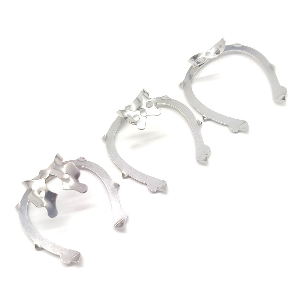 12 pz/1 set morsetti per diga in gomma dentale clip per barriera in