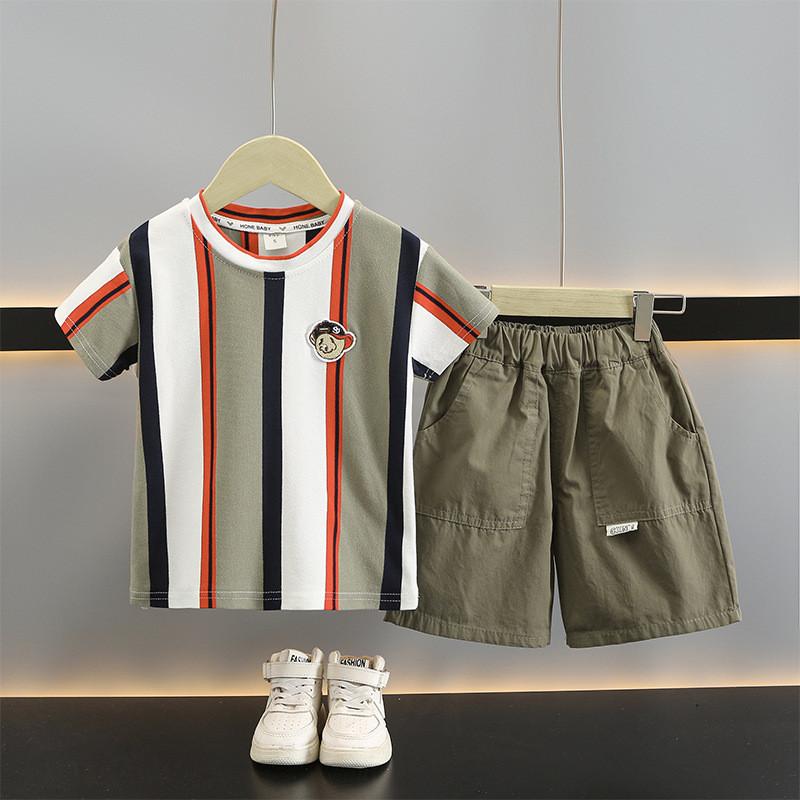 Stylish Boys Summer Outfit Set For 2024 Soft Comfortable Short Sleeve Clothing