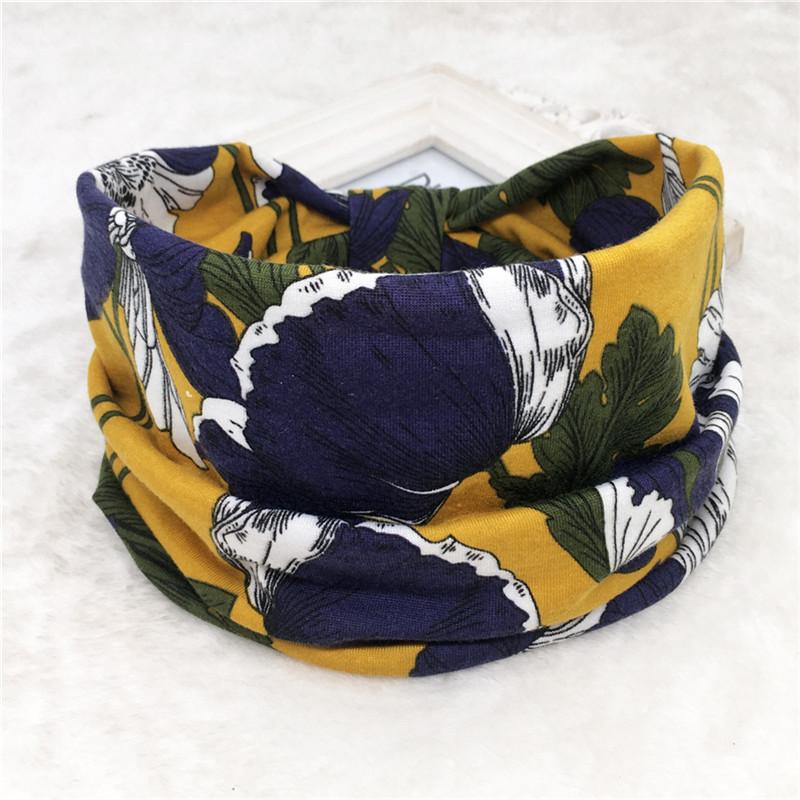 Bohemian Wide Stretch Headband Γυναικεία τουρμπάνι λουλούδι Floral ελαστική ζώνη μαλλιών Αξεσουάρ μαλλιών