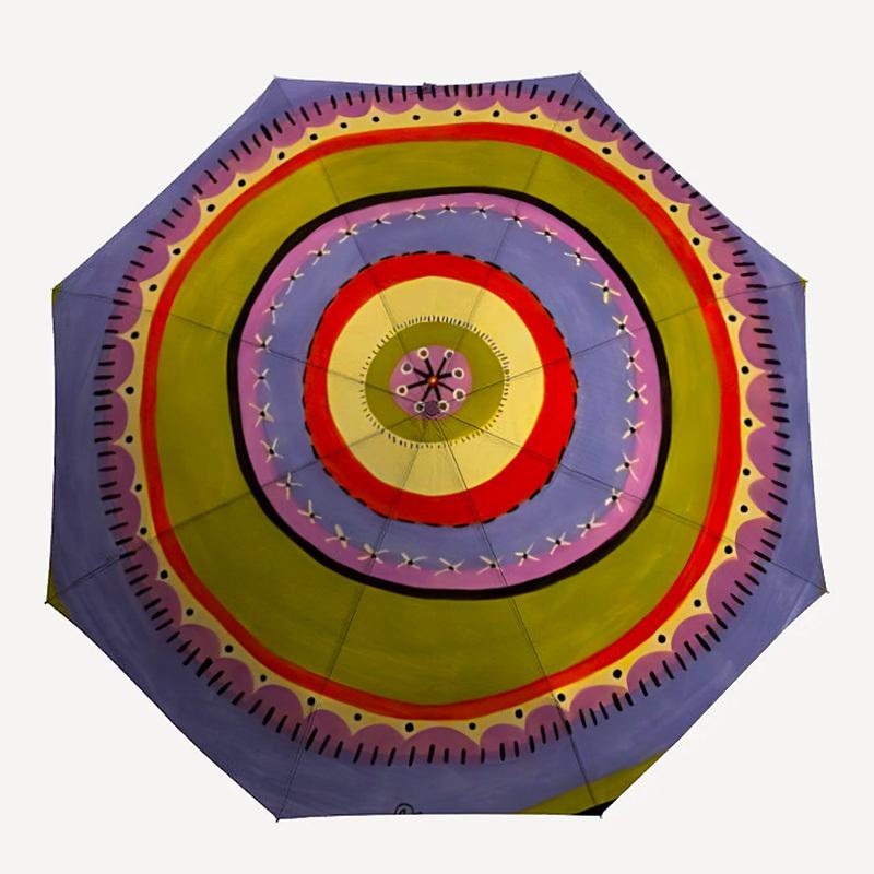 1pc Mandala Print Automatic Open/Close Umbrella - Compact Travel Umbrella, Gift for Birthday, Holiday yy260106020