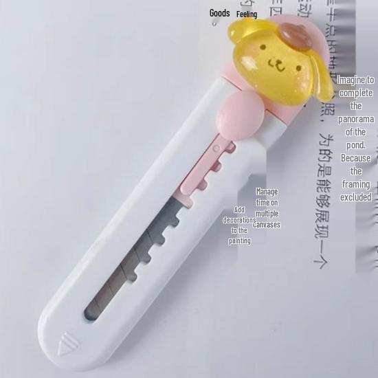 Mini Portable Cartoon Utility Knife for Students and Office Use