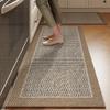 Mat For Kitchen Runner Rug Set Water-Absorbing Non-Slip Floor Mats Long Carpet Brown Imitation Linen Home Decoration Rugs