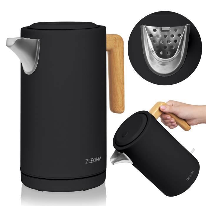 Bouilloire électrique - ZEEGMA - Ketlee - 1,7 L - 2200 W - Noir/Bois