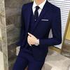 European Size Men's Three-Piece Wedding Suit - Thickened Formal Attire for Grooms
