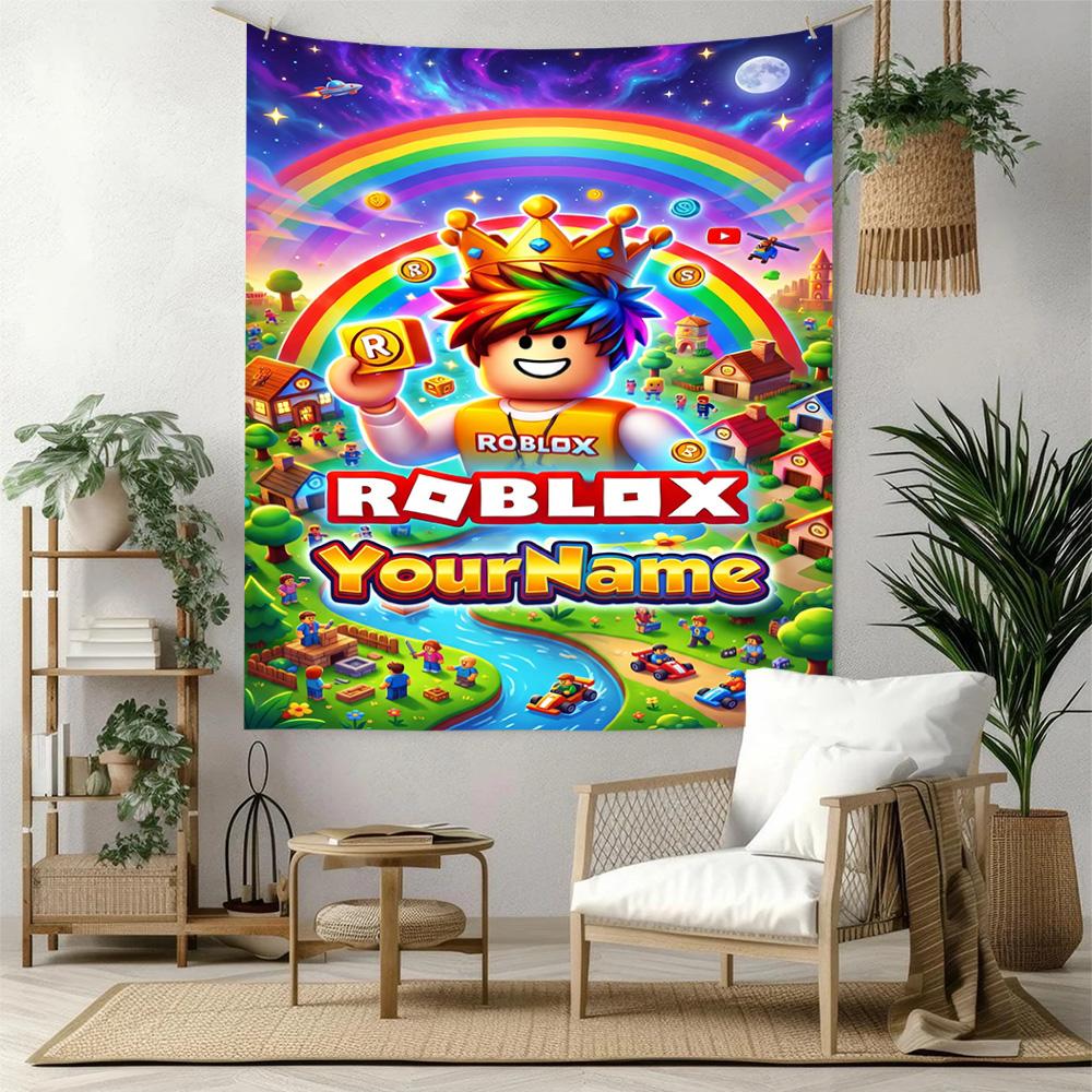 Roblox Custom Your Name Wall Decor Tapestry Art For Pet Memorial Birthdaywedding Party Backdrop Family Gift