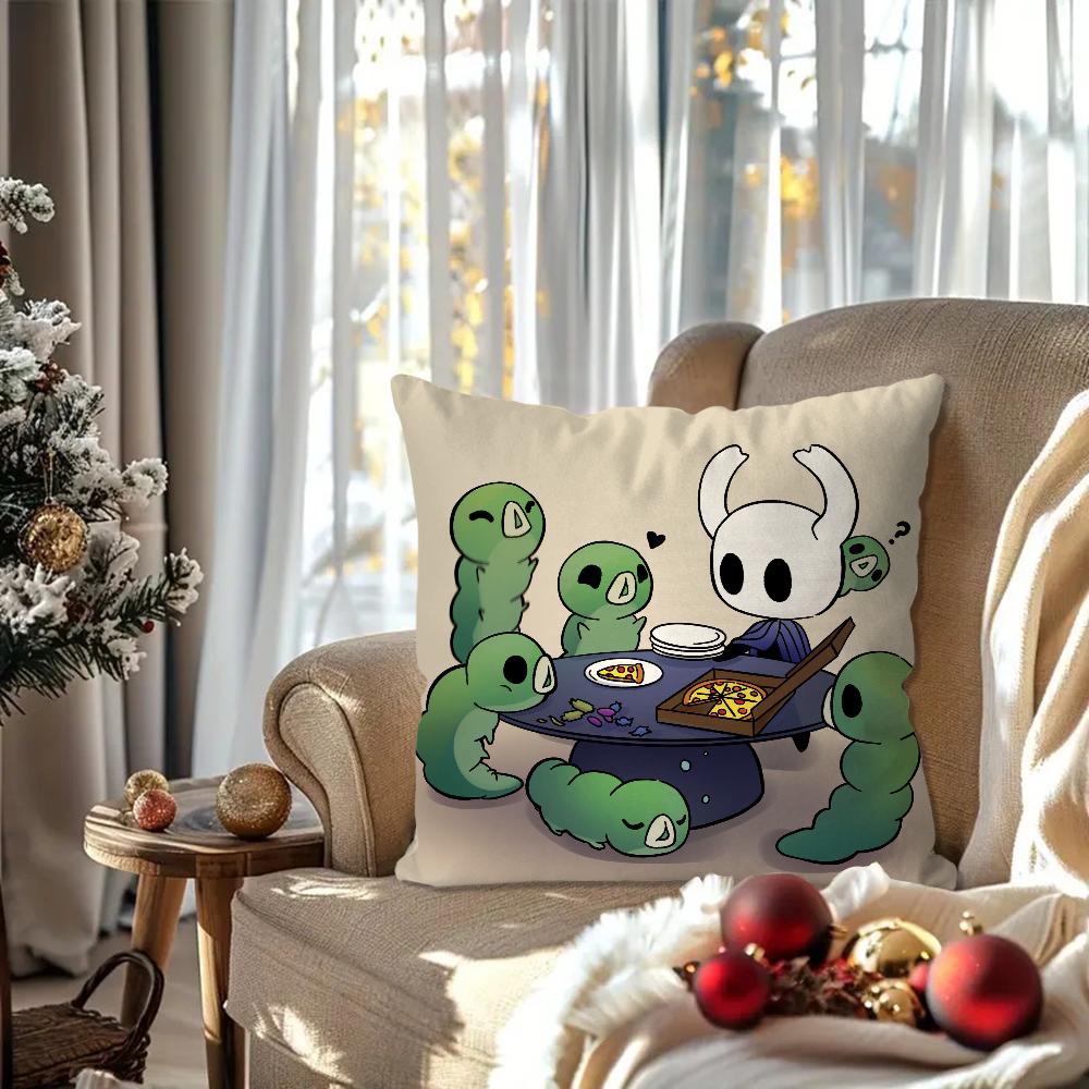 The H-Hollow K-Knight Adventure Game Pillow Case Square Pillow Bedroom Sofa Leisure ComfortCar Living Room Home Decoration 40X40