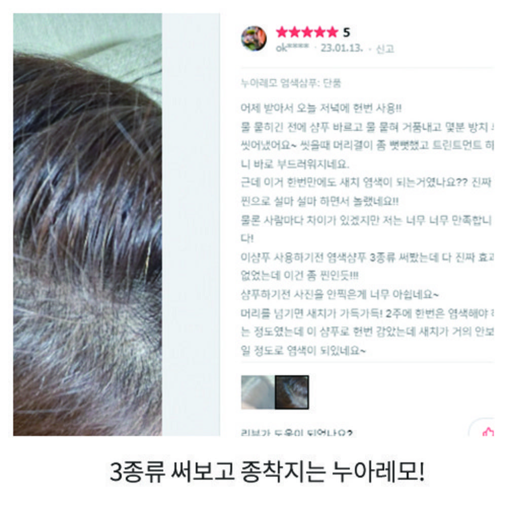 Noiremo Hair Dye Shampoo, Gray Hair, Black Cover, Gray Hair, 200ml, 2 Pcs.
