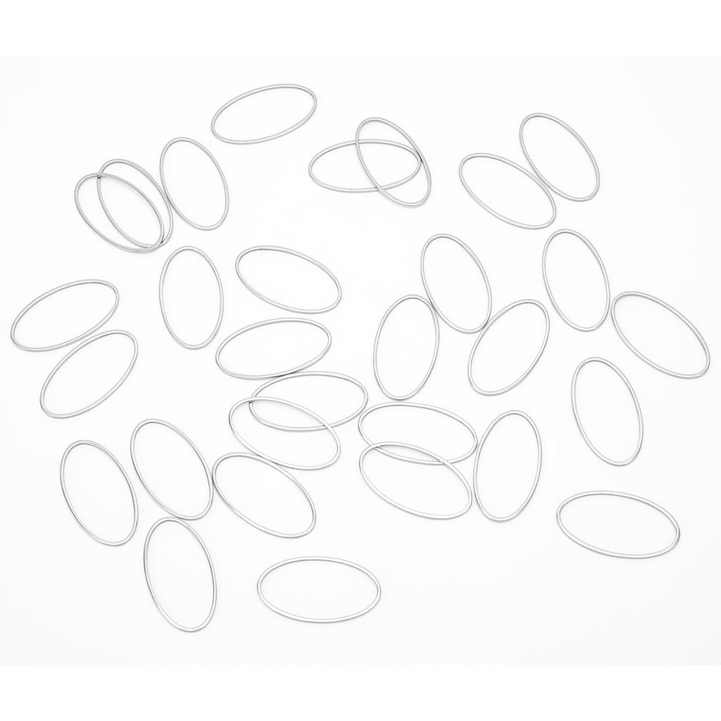 DIY Open Bezels Hollow Frame Pendant Resin Craft Bezels Jewelry Making Supplies AccessoryOval Shape 30pcs L