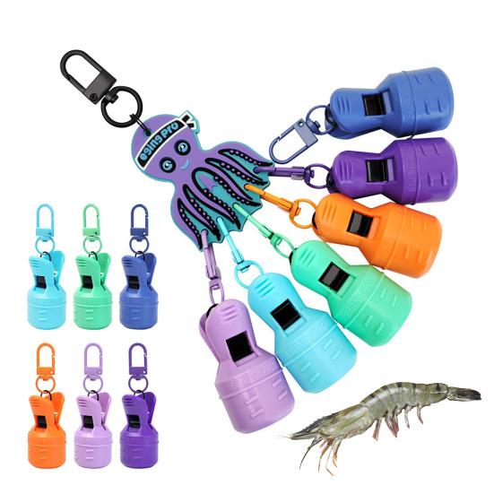 6Pcs/Set Fishing Squid Hook Cover Portable Squid Jig Hook Protector with Carabiner Fishing Jig Lure Protective Case Caps Bonnets Fishing Accessories