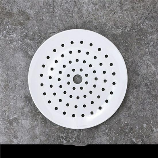 

Multi-Hole Round Ceramic Steamer and Drainer Plate for Seafood, Dumplings, and Fruit