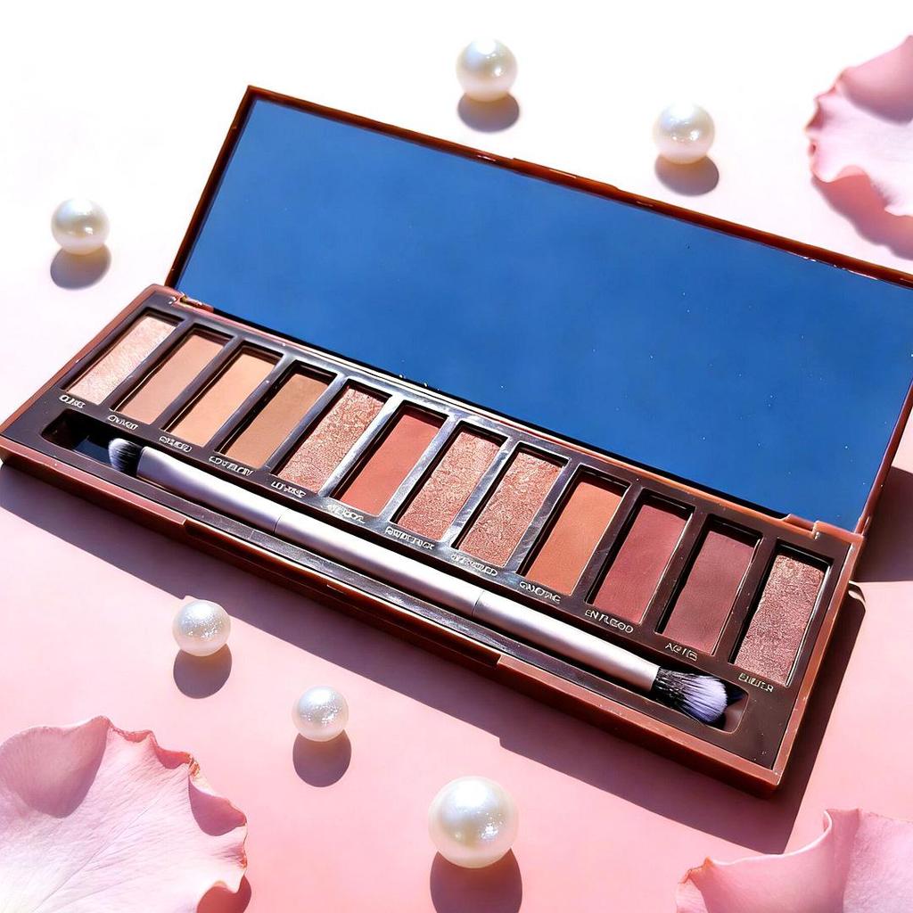 Influencer 12-Color Pearlescent & Matte Eyeshadow Palette - Earth Tones & Orange Shades