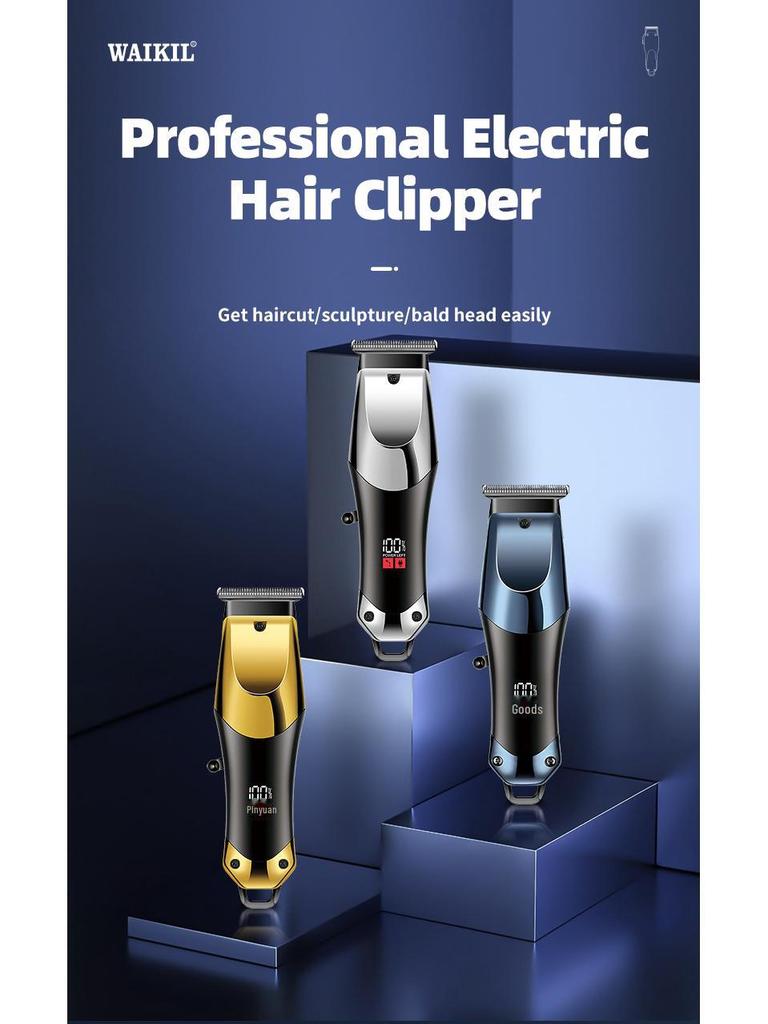 Rechargeable Multi-Function LCD Display Electric Hair Clippers & Razor