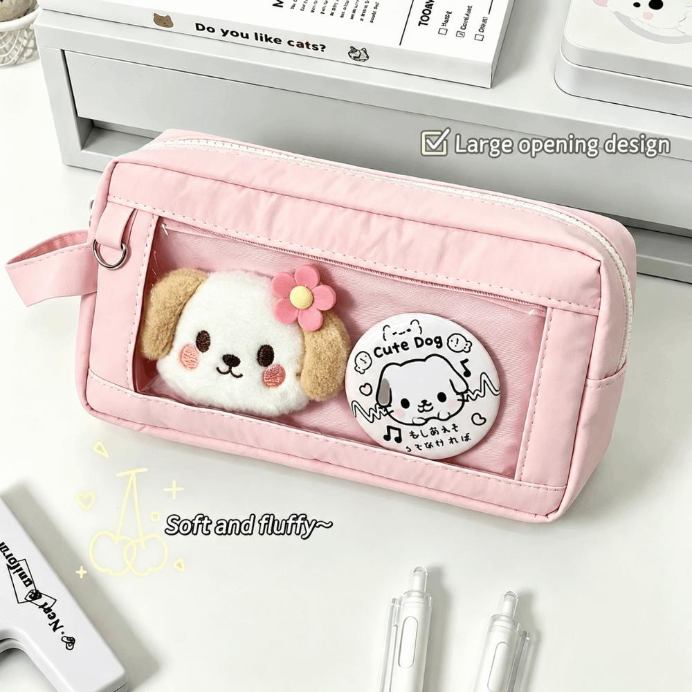 Large Capacity Pencil Case Portable Pencil Pouch Kawaii Stationery Bag  Students Gift
