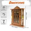 Wall Mounted Wood Key Chain Holder with 6 Hooks for Home, Office, Living Room, Entrance Decor