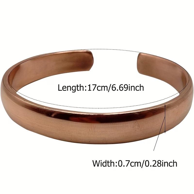 Retro Hand Forged 100% Copper Cuff Bangle for Women Punk Solid and High Gauge Pure Copper Wristlet Party Jewelry Gifts