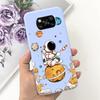 For Xiaomi Poco X3 Pro PocoX3 NFC Back Cover Case Astronaut Printing Cartoon Bumper Soft Matte Silicone For Poco X3 X3Pro Coques