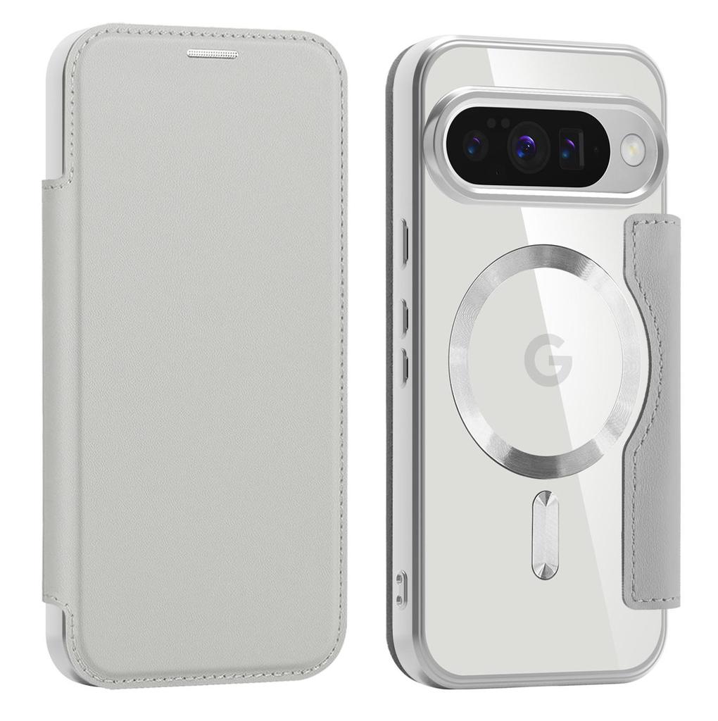 Für Google Pixel 8A 9 10 Serie. Gold Shield Magnetische Business-Ledertasche - MagSafe-kompatibel, mit RFID-blockierenden Kartenschlitzen & Linsenschutz