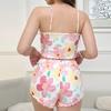 Women Soft 2 Piece Pajamas Set Sleeveless Shorts Set Loungewear Sets Pyjamas Nightwear