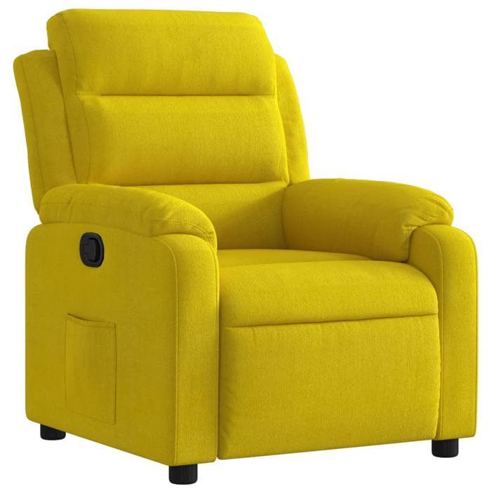 VidaXL Recliner Armchair, Chair with Footrest, Seat with Backrest and Armrests Living Room, Modern, Yellow 373507