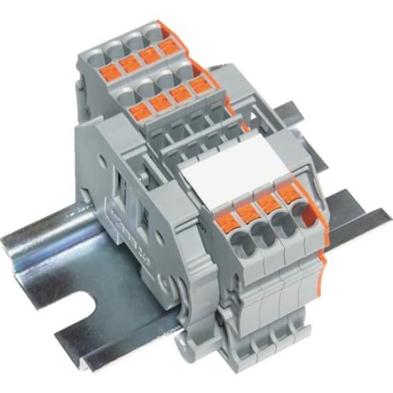 

Пружинний термінальний блок SPTB18A34P, 3-провідний, 4-полюсний, 0.25~1.5 сірий колір