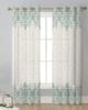 Bohemian Retro Ethnic Green Sheer Curtains for Living Room Decoration Window Curtains for Kitchen Tulle Voile Organza Curtains