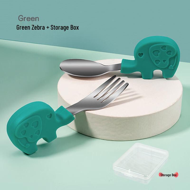 Набор обучающих вилки и ложки OJW Kids из нержавеющей стали 316