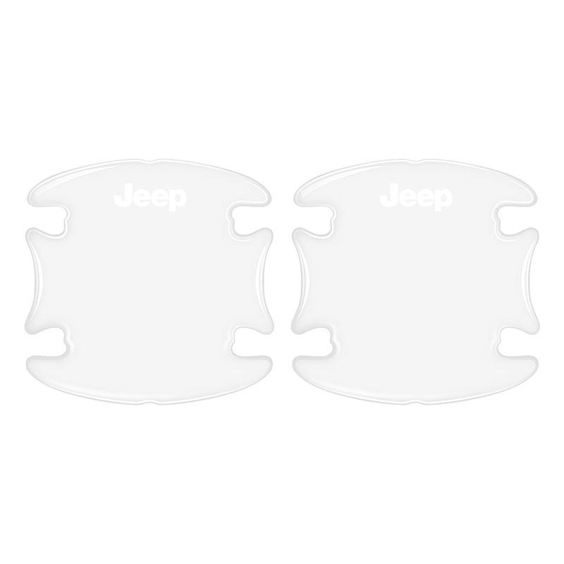 Bilkaross Anti-kollisionsskyddslist Auto Dörrhandtagsskål Klistermärke mot repor för Jeep Compass Tillbehör Renegade Wrangler Gladiator Cherokee JL