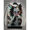 Fashion Anime Printed Men's Hoodies Autumn Hoodies Casual Sweatshirts Women's Hoodies Tops Outdoor Street Sweatshirts