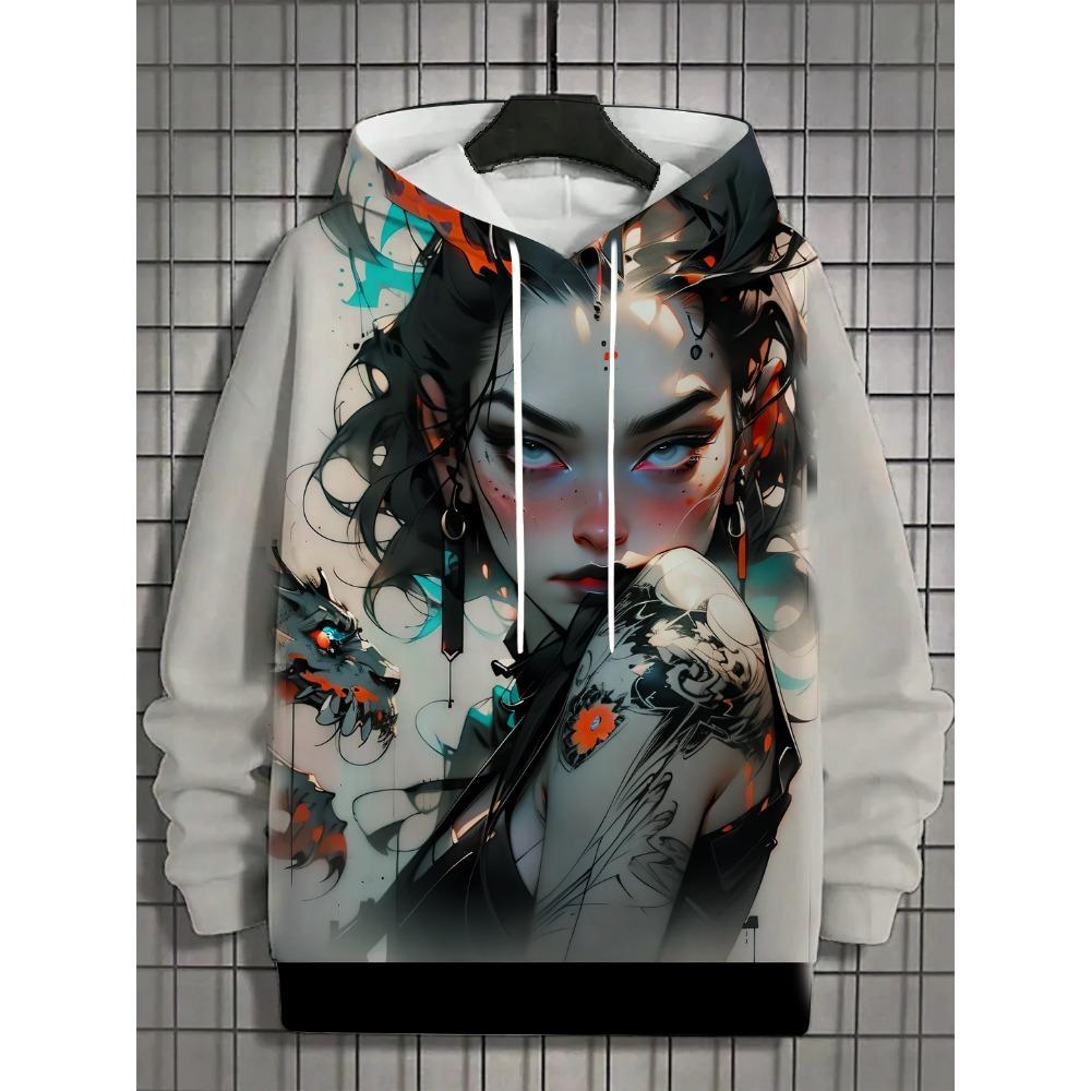 Fashion Anime Printed Men's Hoodies Autumn Hoodies Casual Sweatshirts Women's Hoodies Tops Outdoor Street Sweatshirts