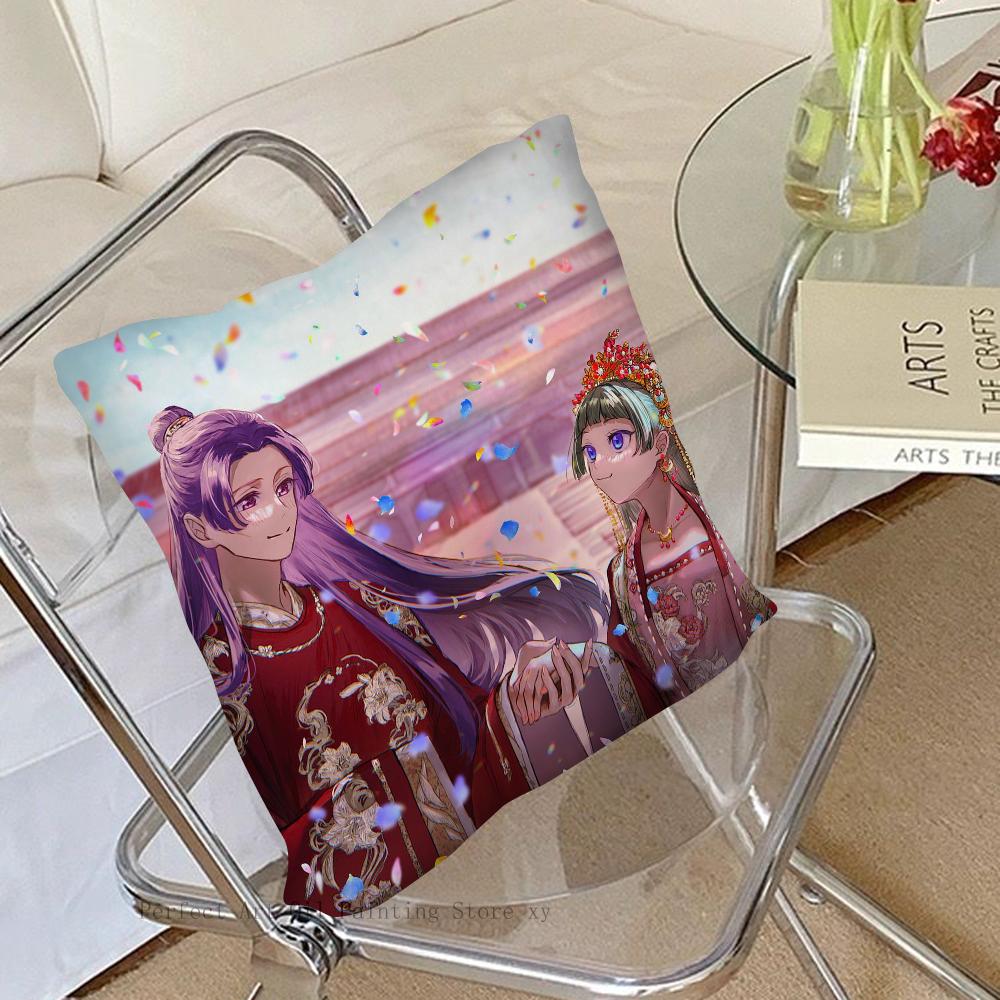 Die Tagebücher der Apothekerin Animations-Kissenbezug Quadratisches Kissen Schlafzimmer Sofa Freizeit Komfort Kissen Wohnzimmer Heimdekoration 40X40