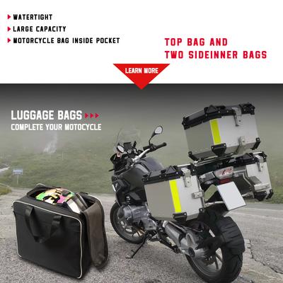 For BMW R1200GS Adv Black Inner Bags Motor Saddle Bag Adventure WATER-COOLED R1250GS R 1250 GS Adventure Motorcycle Luggage Bags
