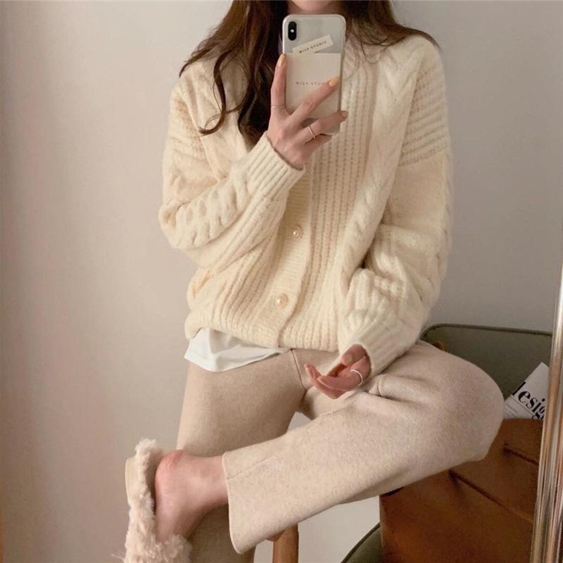Damenmode, lässig, Herbst/Winter, einfarbig, mit Druck, lange Ärmel, O-Ausschnitt