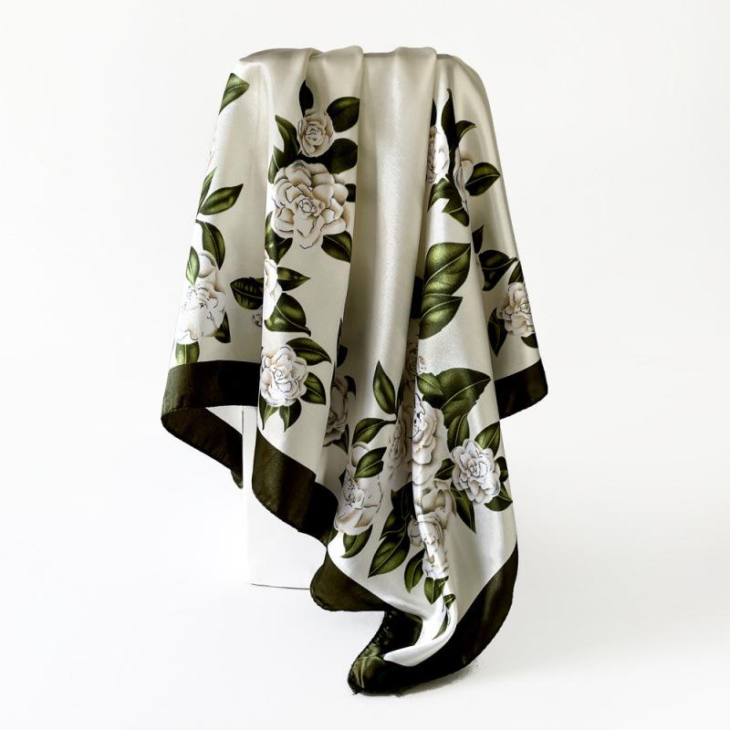 

Новый шарф с принтом Seltin, женский шарф, шарф с начесом, новый атласный шарф в ближневосточном стиле 90*90cm