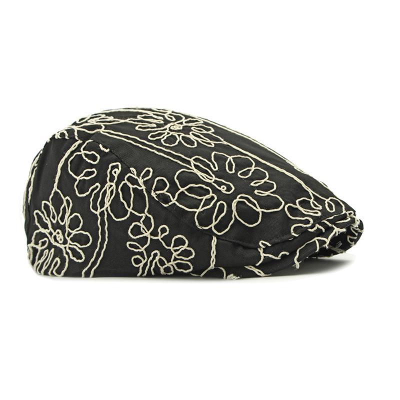 Flower Beret Women's British Vintage Peaked Cap Progressive Cap