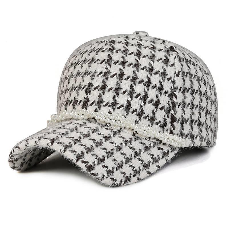 String Plaid Of Pearls Baseball Cap Travel Peaked Caps Outdoor Protection Sun