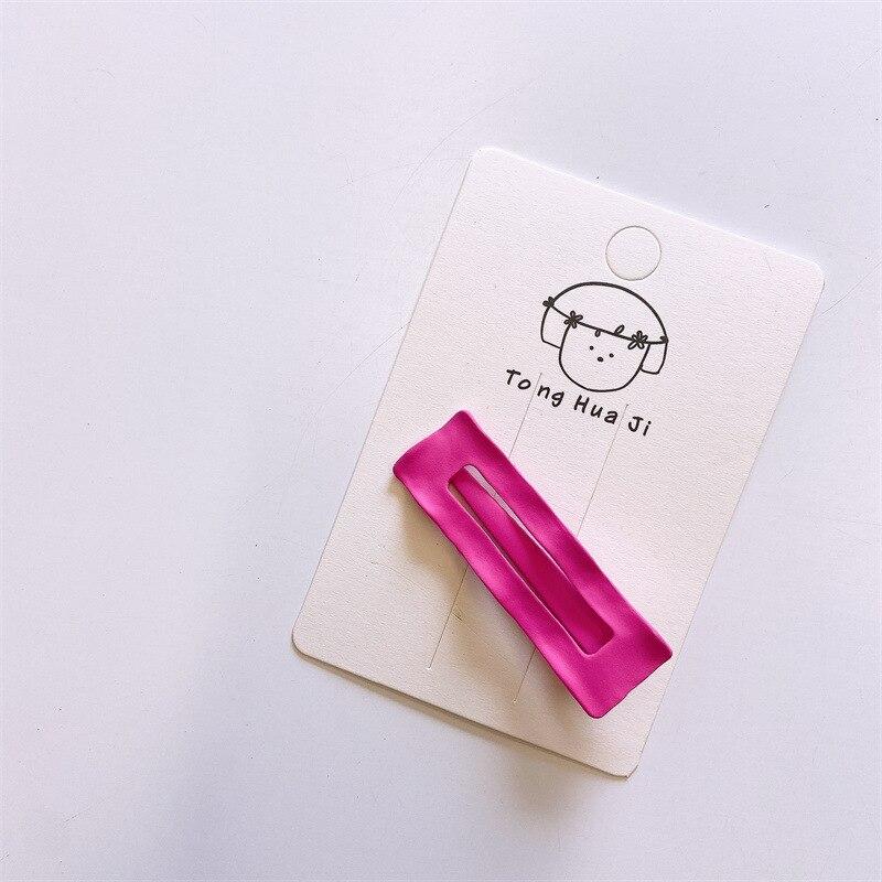 Korean Girls Candy Color Wave Hairpins Water Drop Square Snap Barrettes for Kids Hairpins Click Clack Headwear Hair Accessories