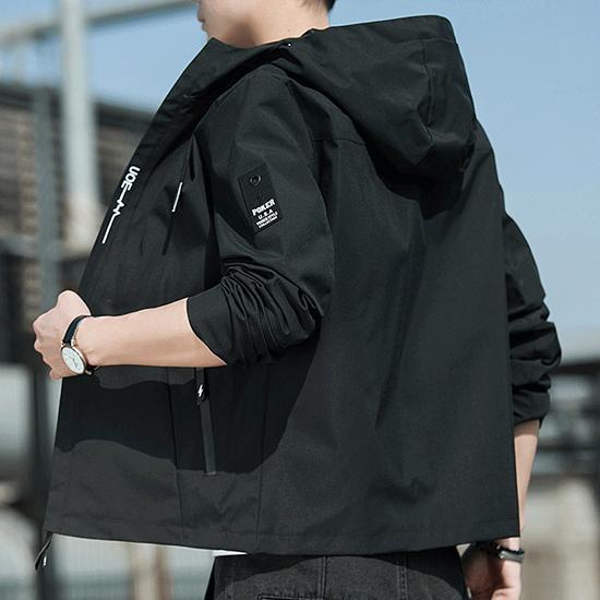 Herrenjacke Frühling und Herbst Koreanische Version Lose Lässige Arbeitsjacke Herren Kapuzenjacke Mode Herrenbekleidung