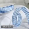 1cm Solid Color Plaid Ribbon for Cake Box Packaging and Decoration