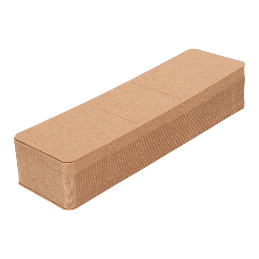 200pcs Kraft Bookmark Sleeves Blank Stable Support Portable DIY Bookmark Holder for Party