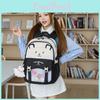 Large Cartoon Capacity Backpack Student Backpack Womens Leisure Use Educational