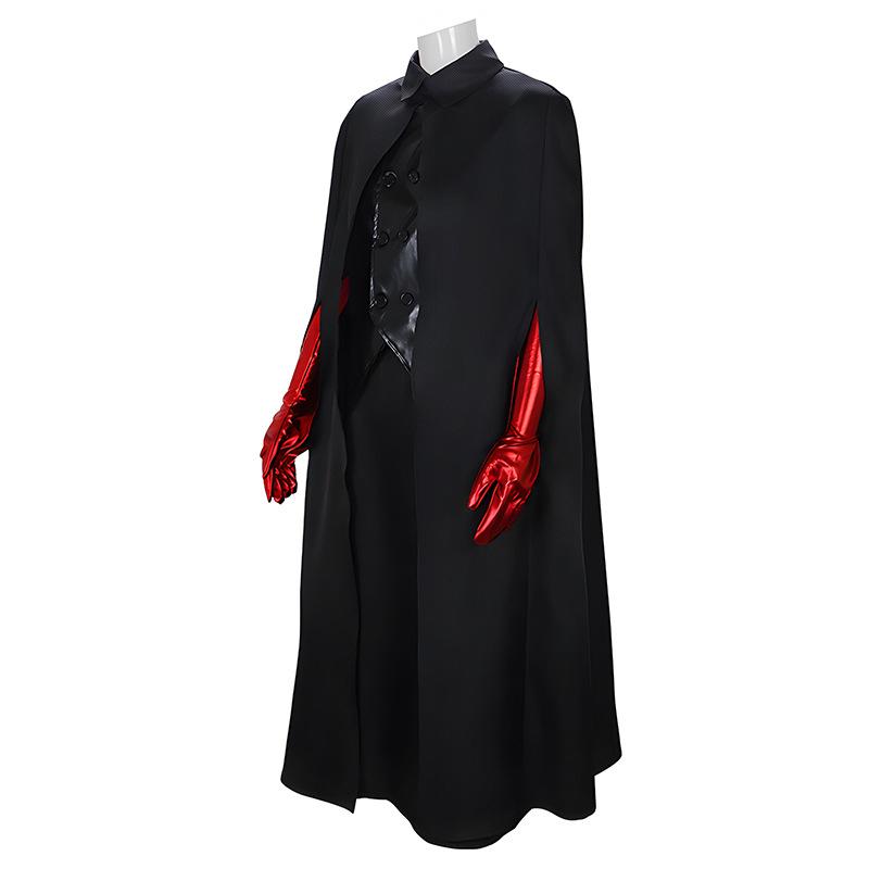 Anime Clock Cosplay Costume Delia Deetz Disguise Full Set Black Uniform Suits For Adult Outfit Halloween Party Clothes Roleplay
